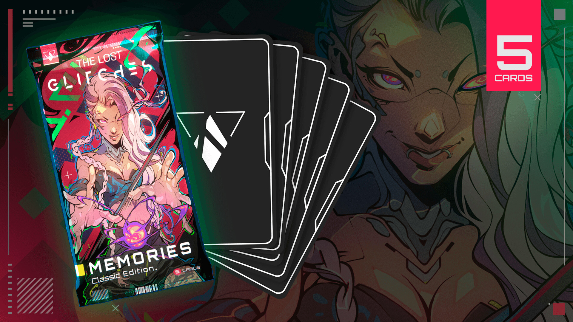 The Lost Glitches - Starter Bundle: 49 Booster Packs & 3 cosmetics Screenshot 2