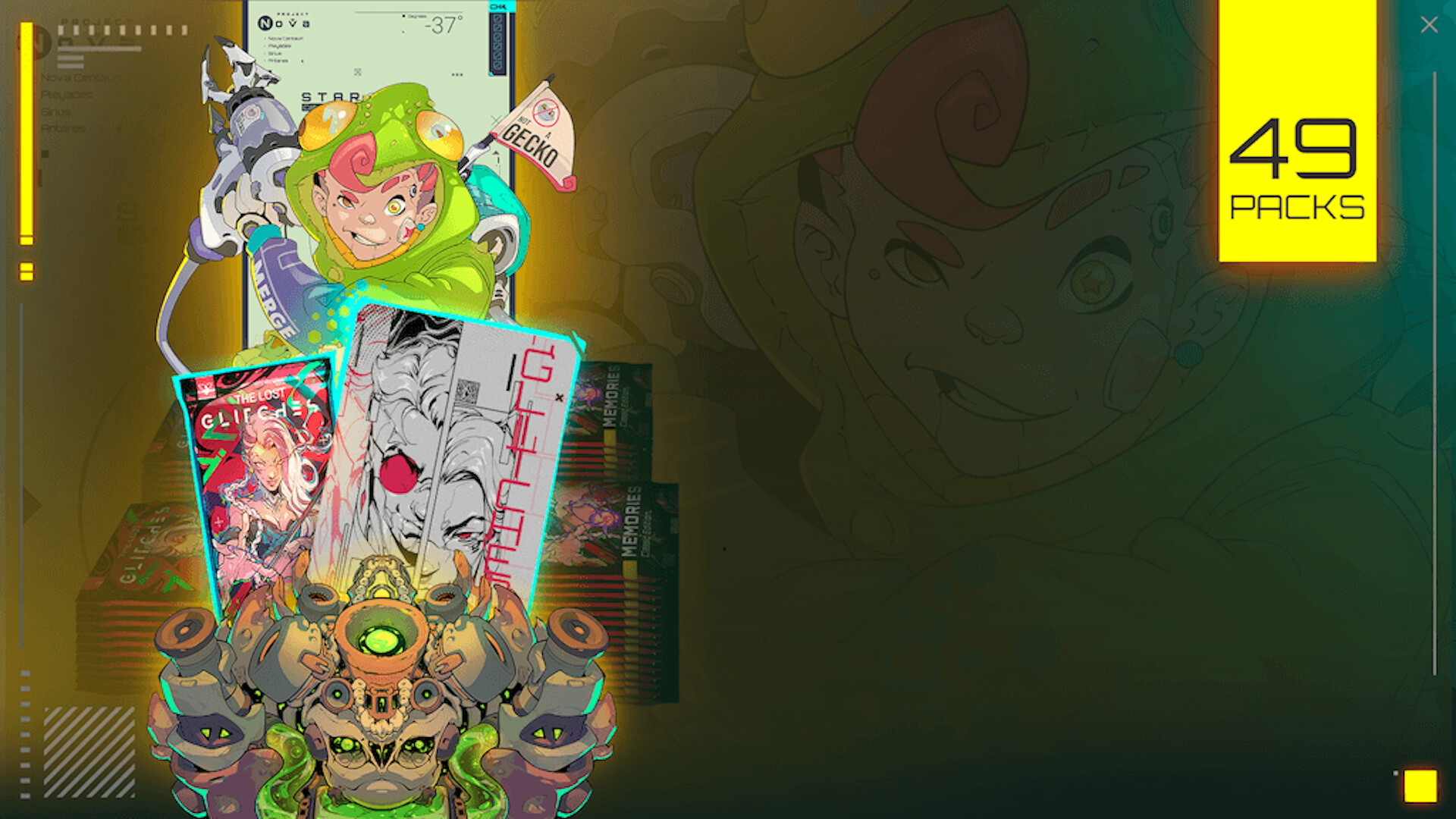 The Lost Glitches - Starter Bundle: 49 Booster Packs & 3 cosmetics Screenshot 0