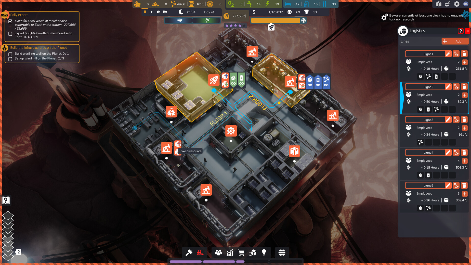 Space Drilling Station Screenshot 1