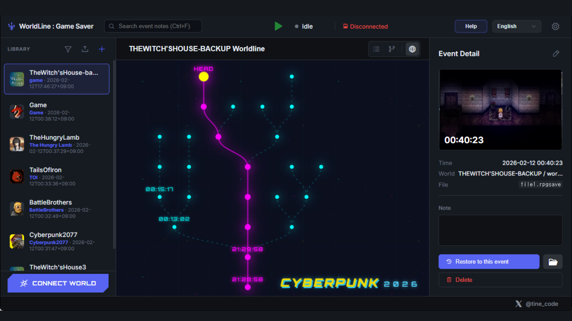 WorldLine: Game Saver Screenshot 0