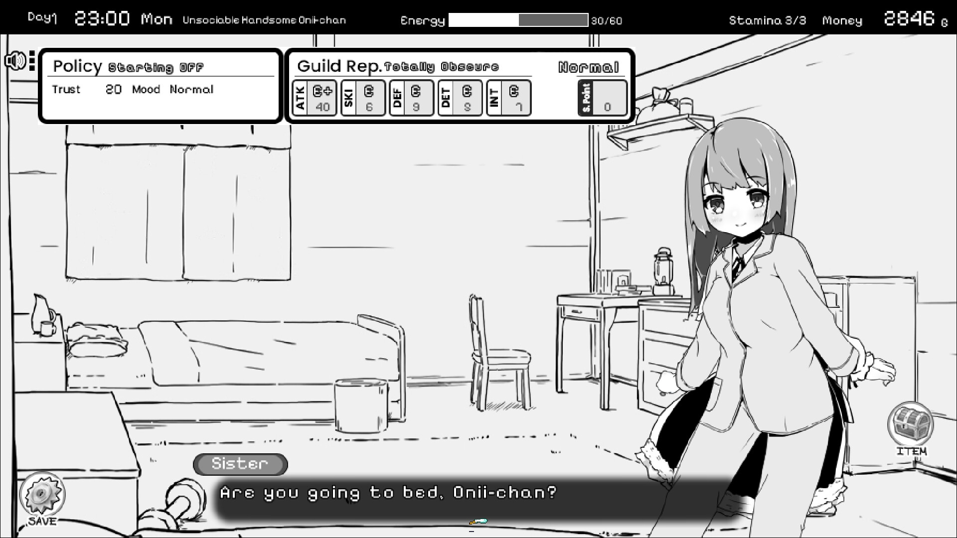 Living With Sister: Monochrome Fantasy Screenshot 3