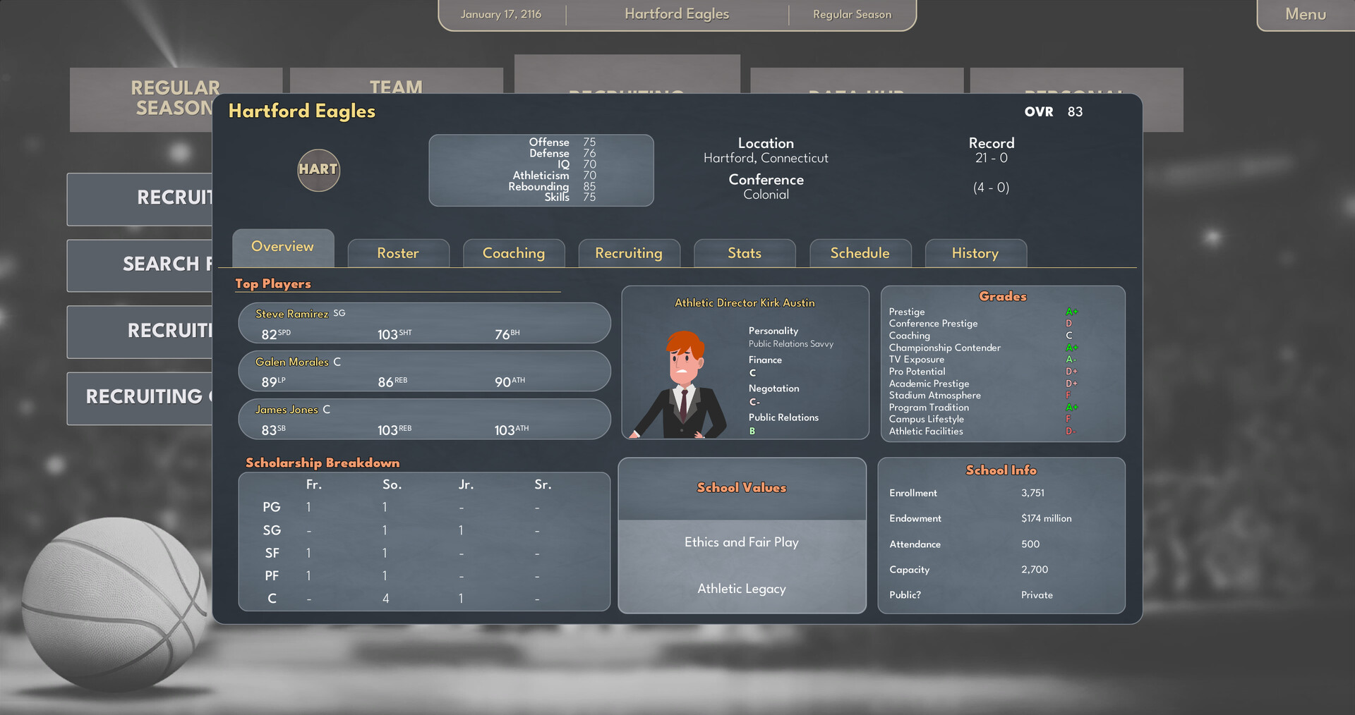 College Basketball Manager Screenshot 14