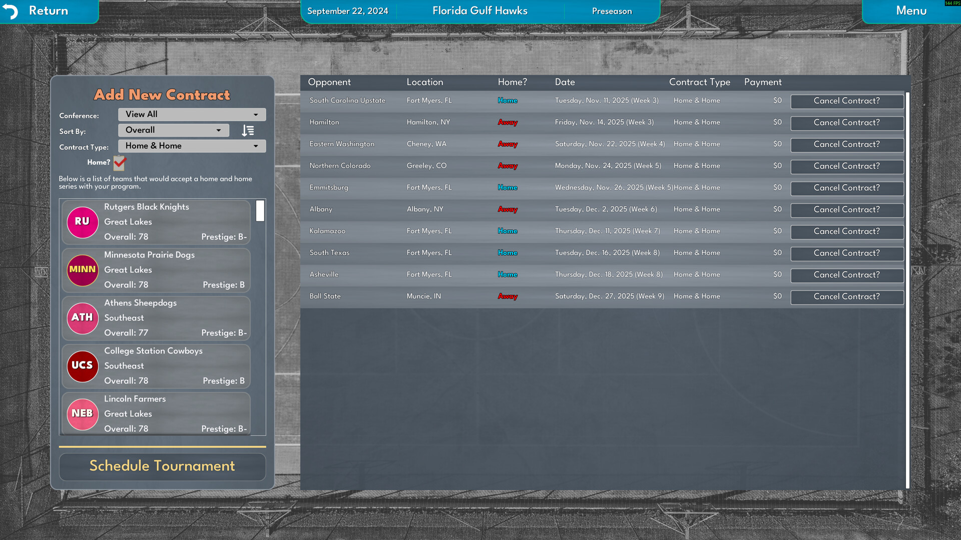College Basketball Manager Screenshot 2
