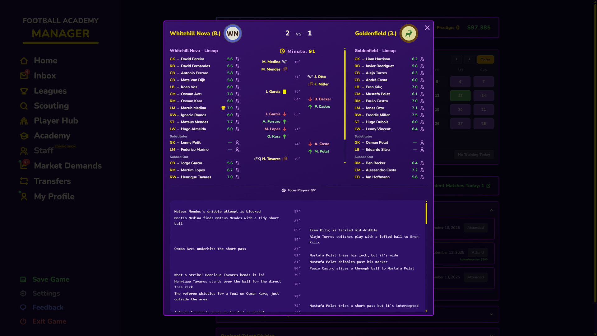 Football Academy Manager Demo Screenshot 3