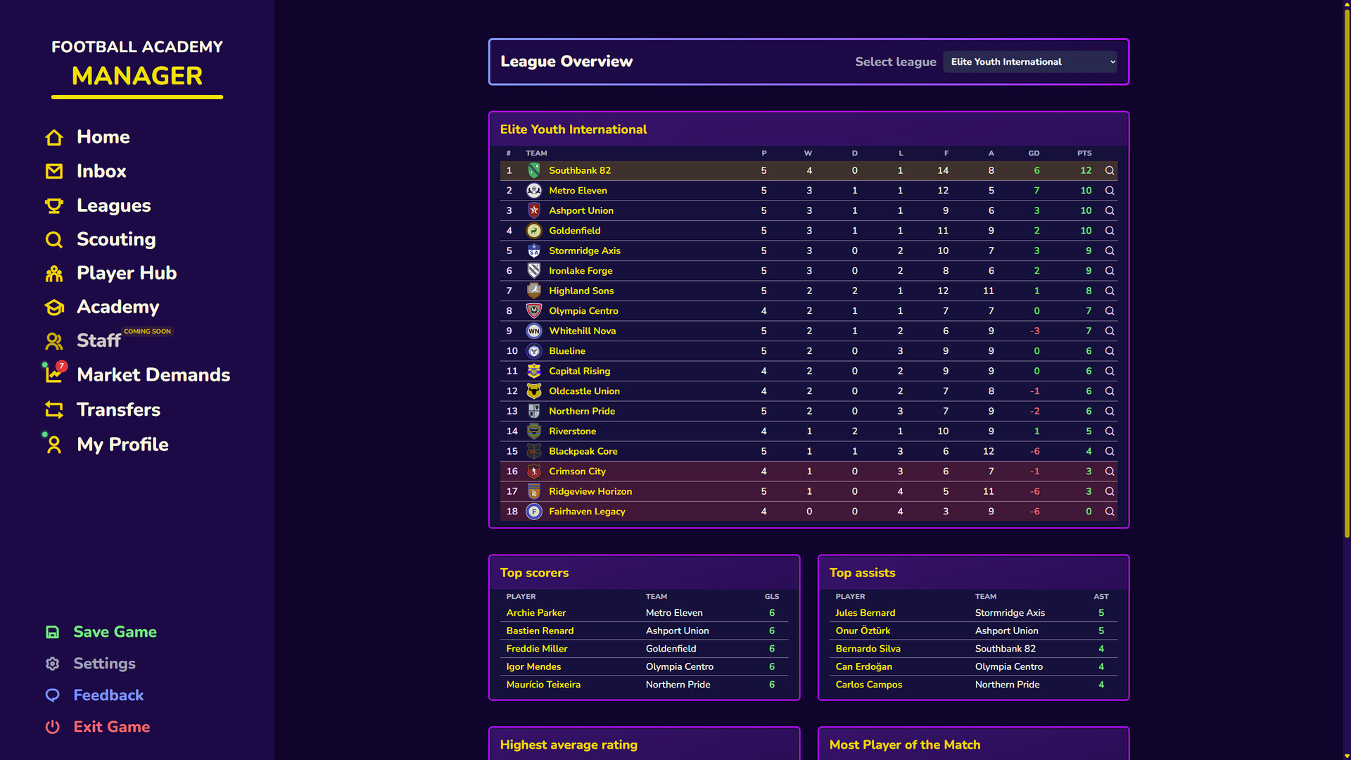 Football Academy Manager Demo Screenshot 5