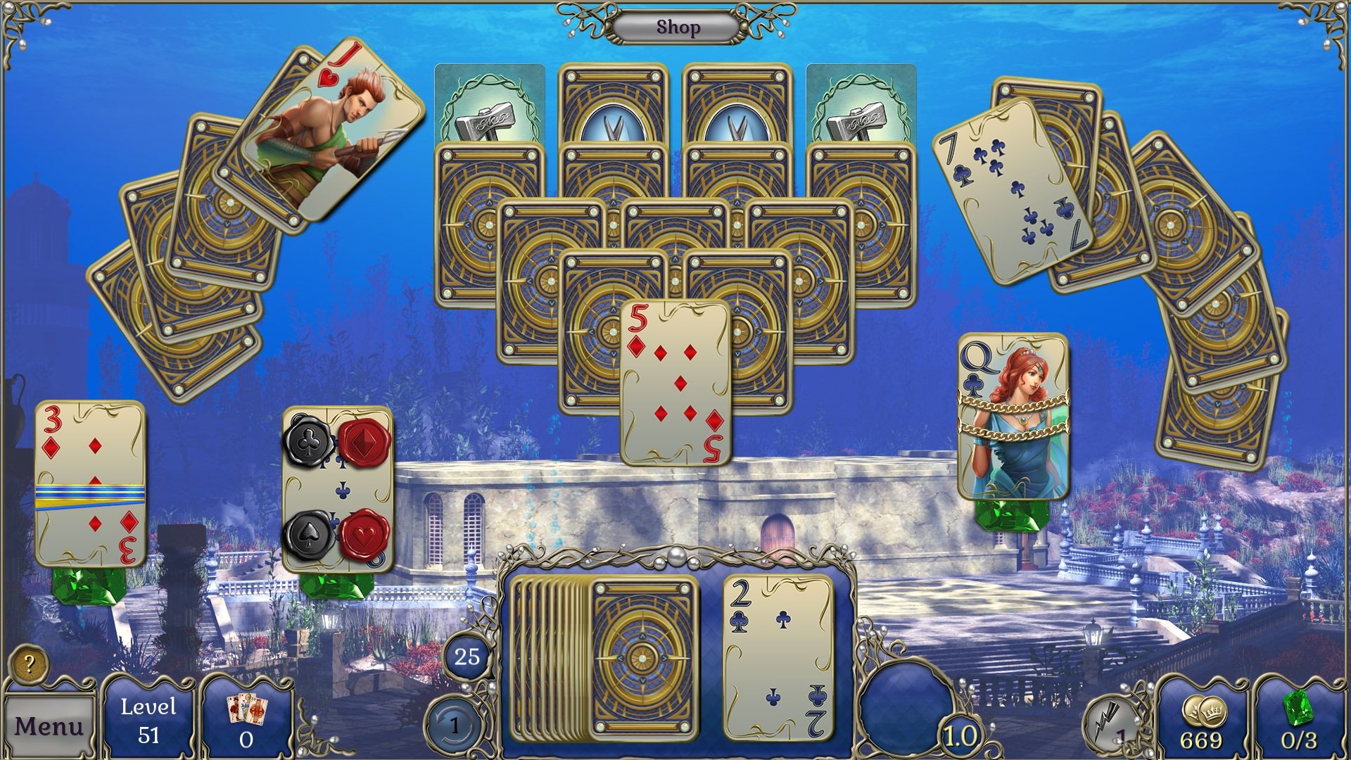 Jewel Match Atlantis Solitaire 2 - Collector's Edition Screenshot 11