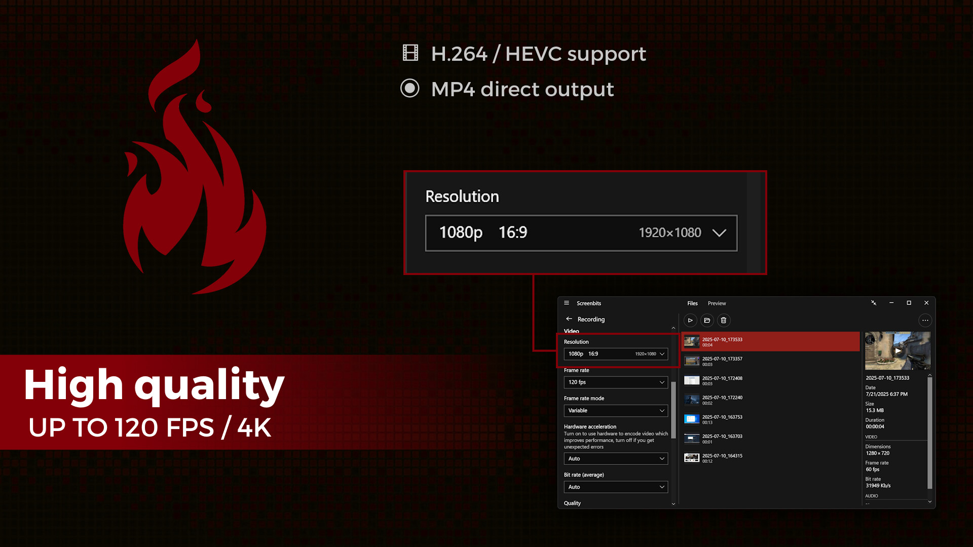 Screenbits - Screen Recorder Screenshot 2