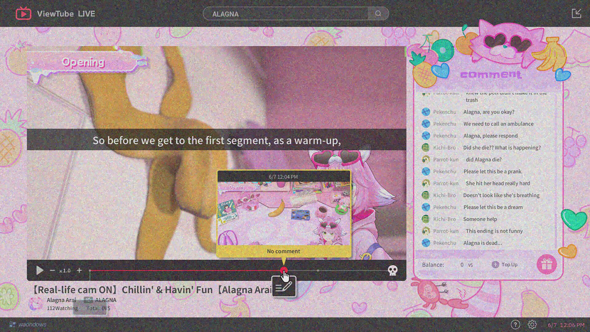 My Fav Chill Streamer Dies a Million Times｜ゆるゆる生配信する推しは100万回死ぬ Screenshot 2