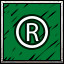 Ⓡ! icon