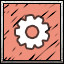 ⚙ icon