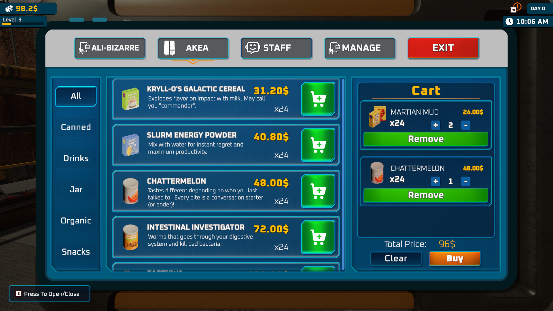 Alien Market Simulator Screenshot 2