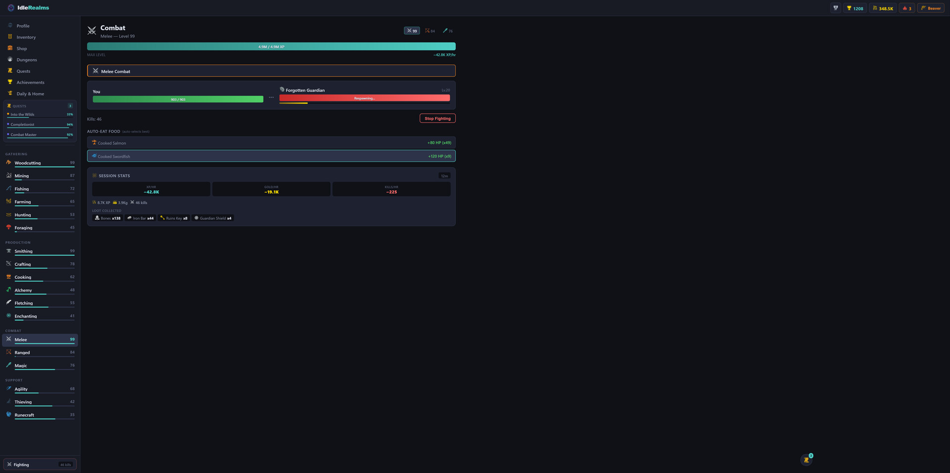 Idle Realms: The Eternal Spire Screenshot 2
