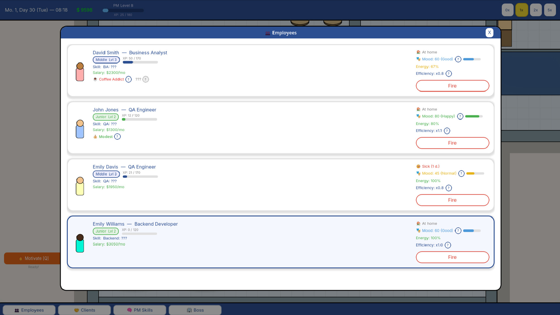 Project manager SIM Screenshot 2