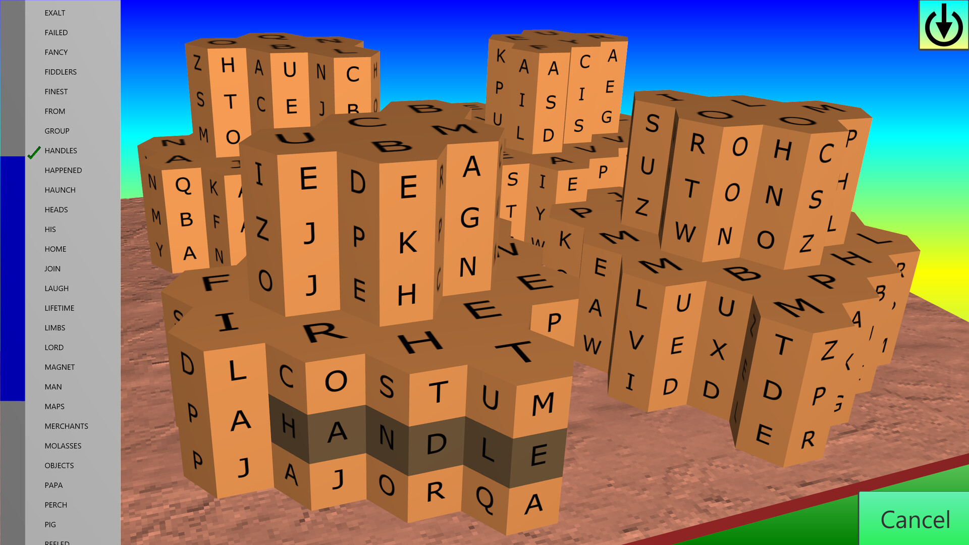 Wordsearch Attack Screenshot 9