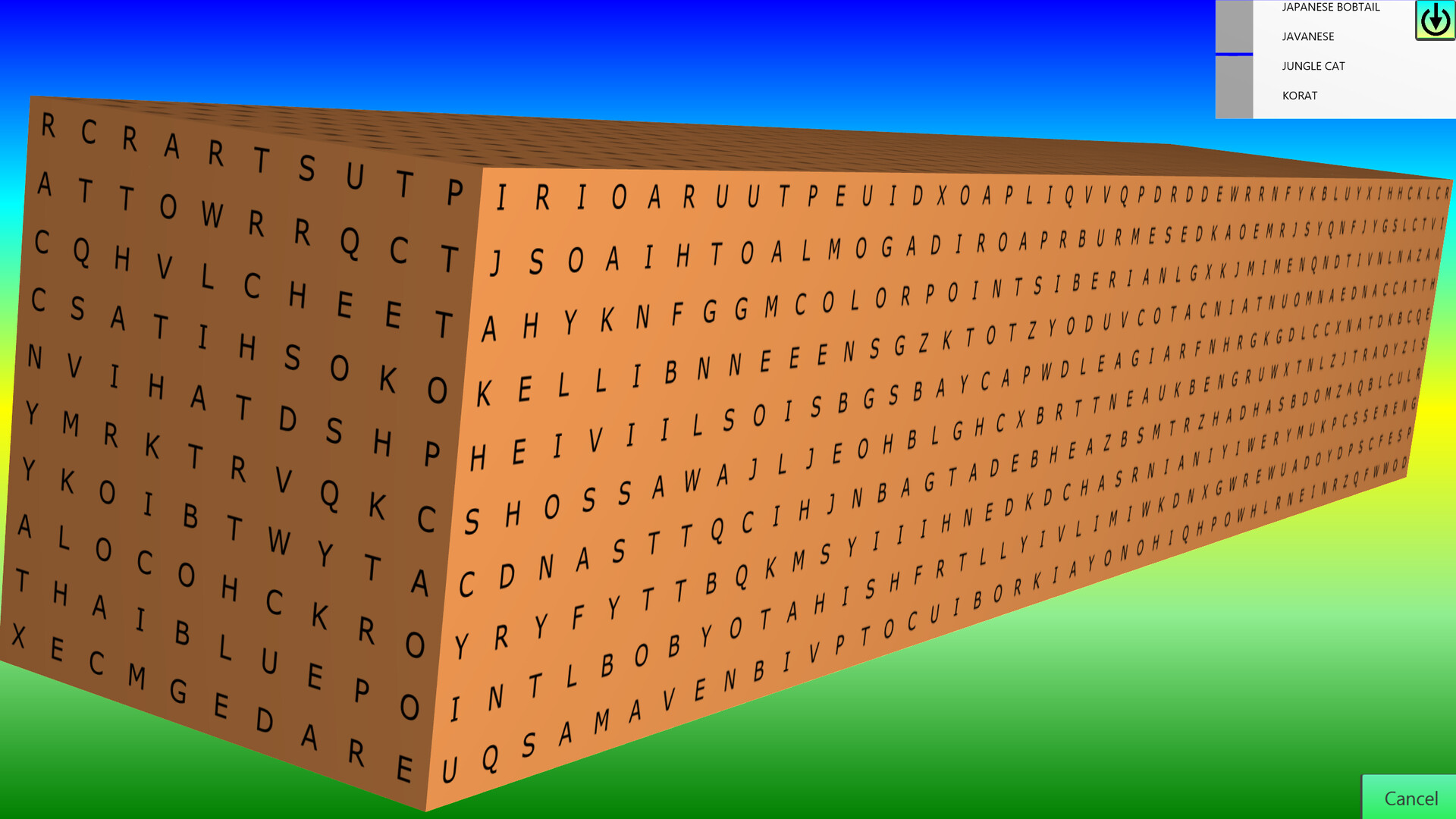 Wordsearch Attack Screenshot 5