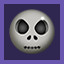 Purple skeleton icon