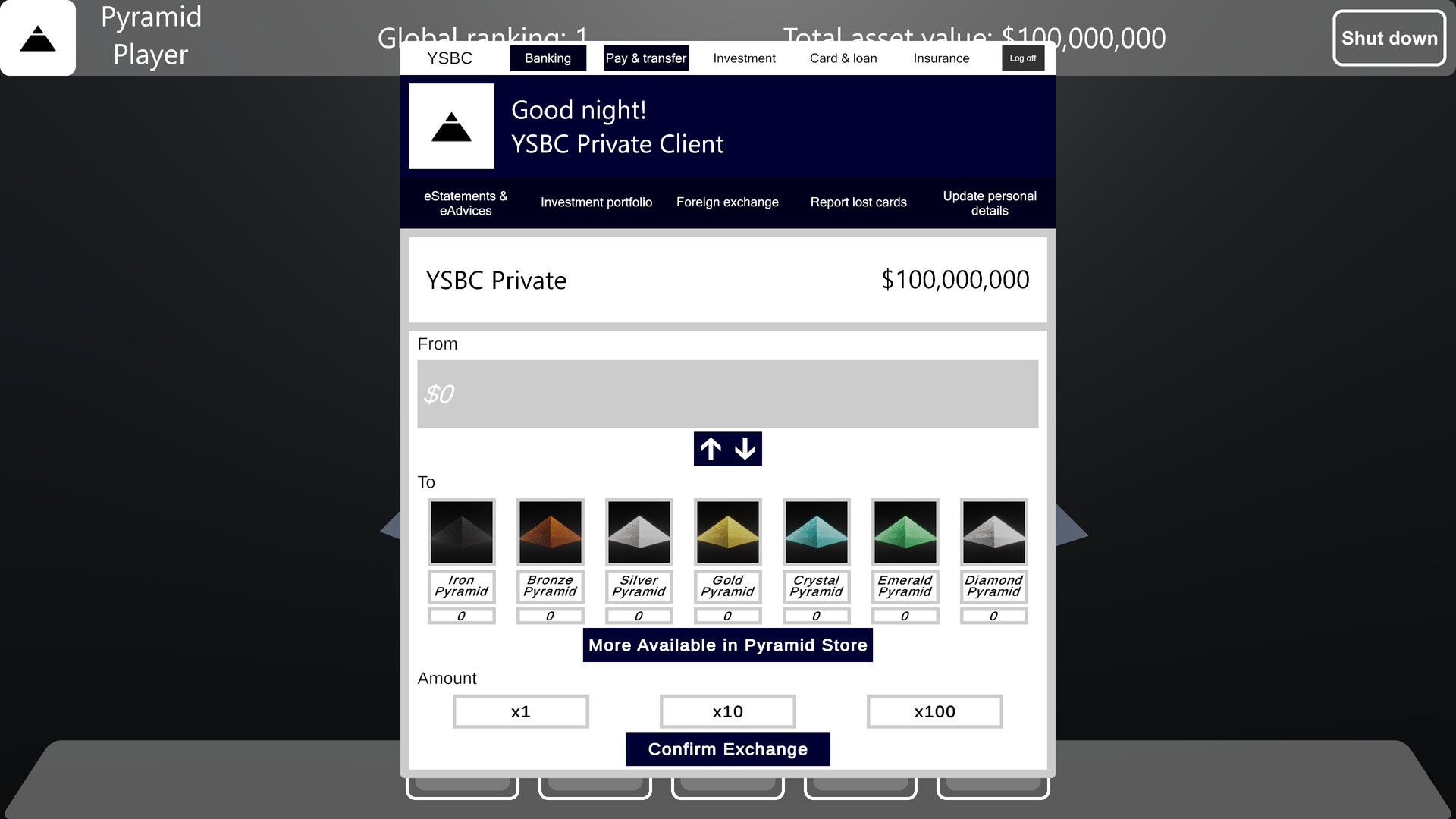 Pyramid Game Screenshot 1