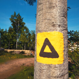 Viewpoint hiking trail icon