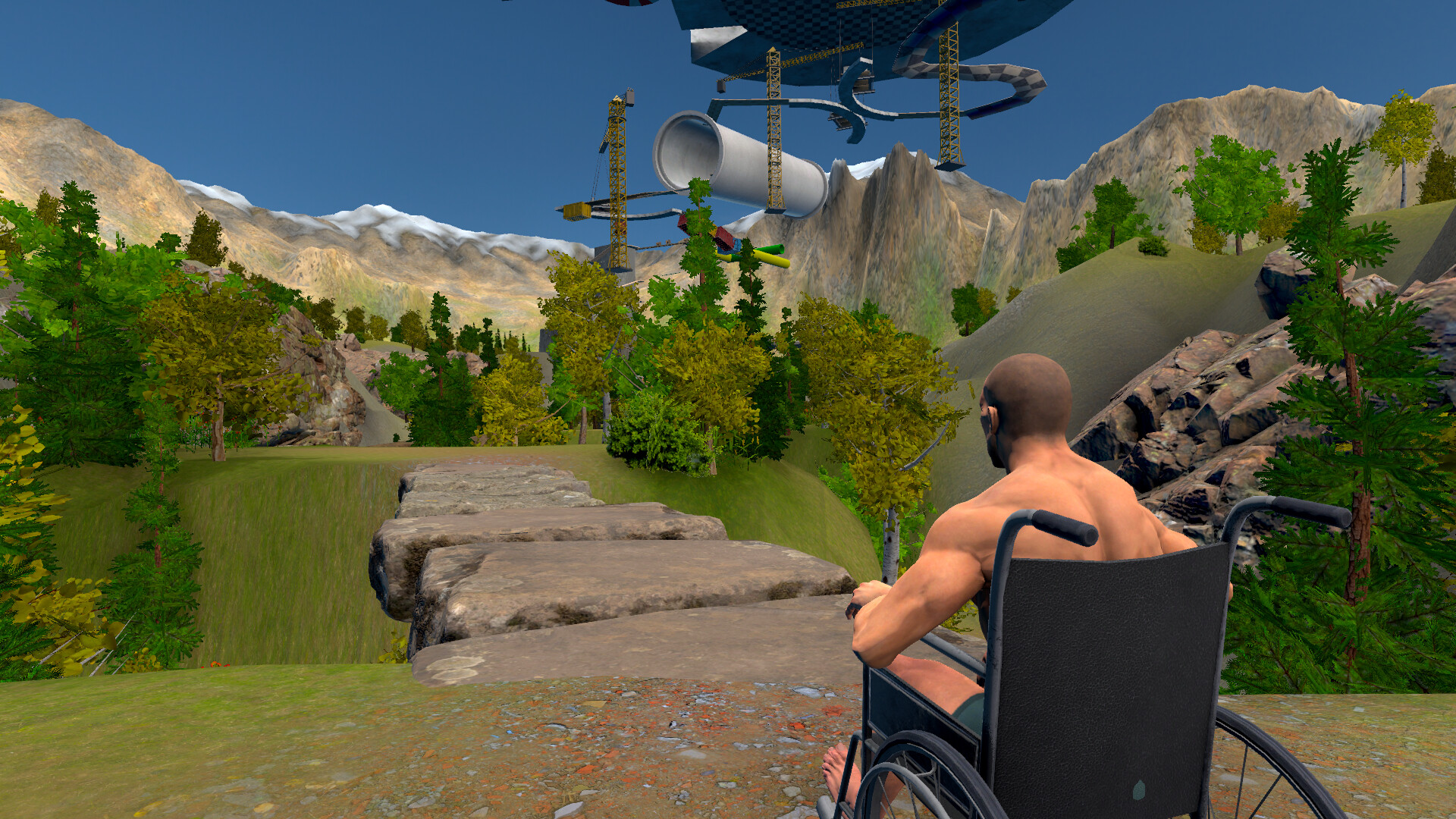 a Difficult game about Wheelchair Screenshot 0