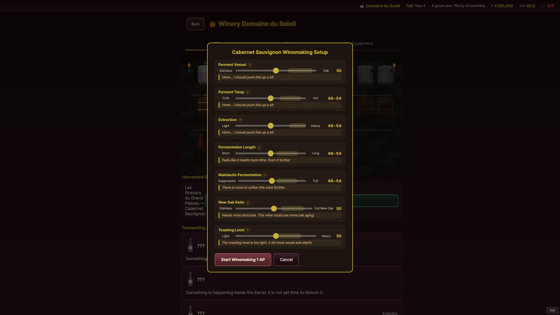 Grand Cru: The Wine Maker Screenshot 5
