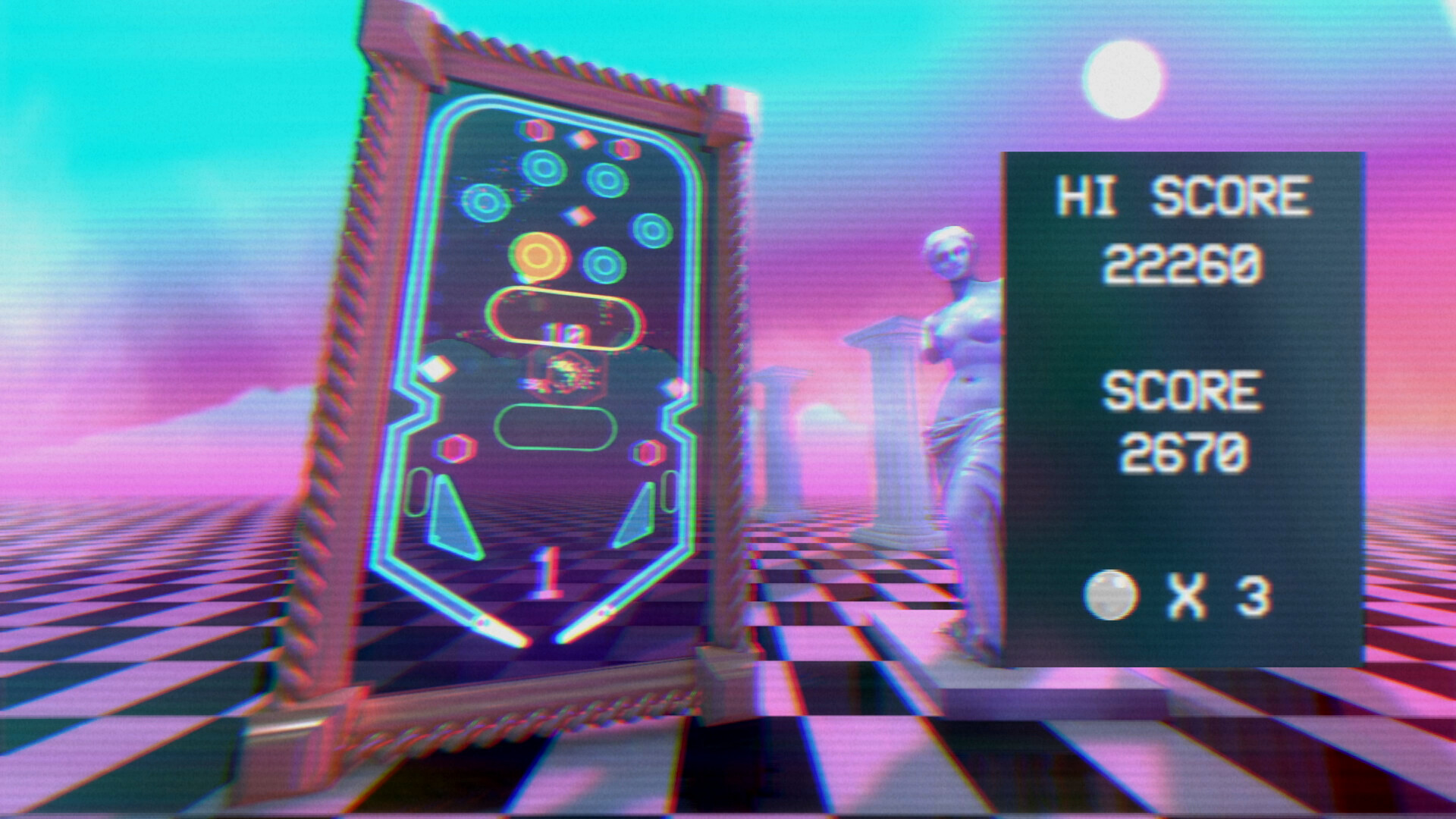 Vaporwave Pinball Screenshot 2