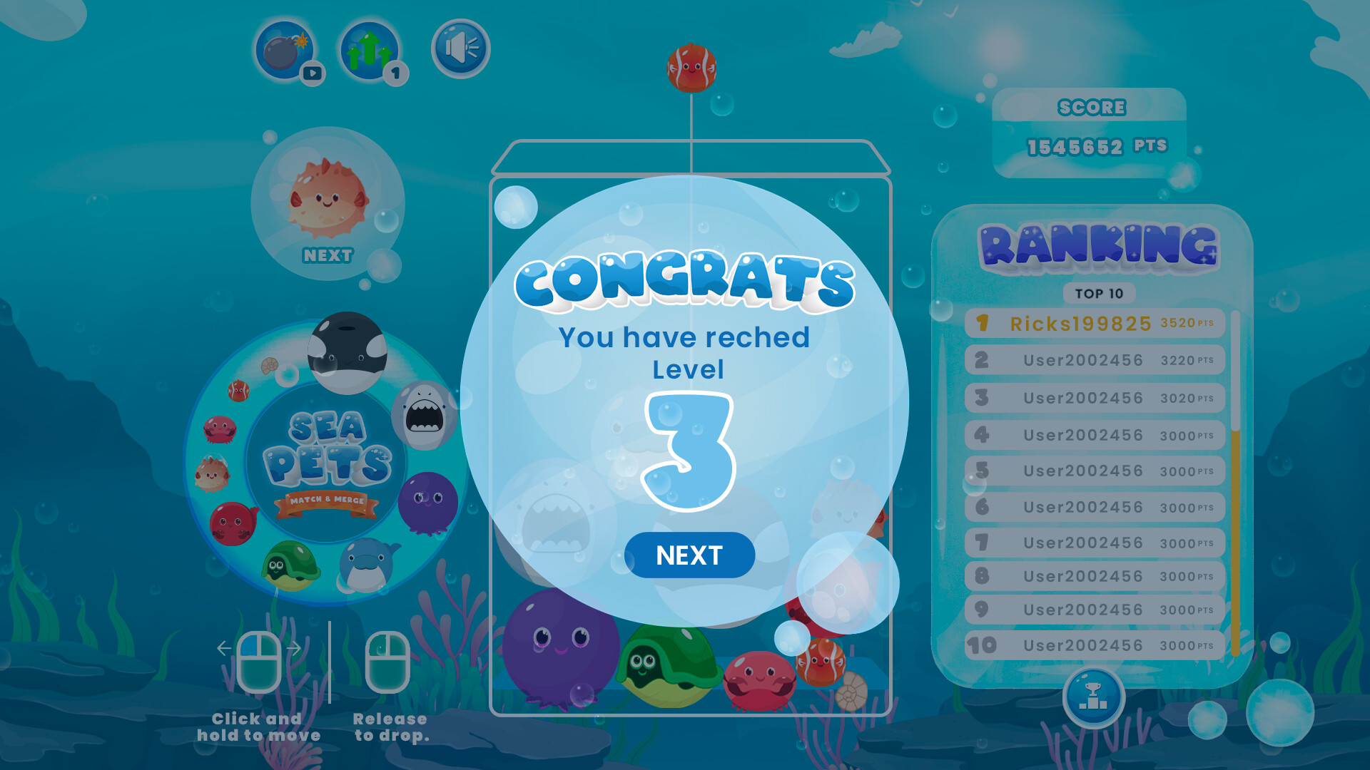 Sea Pets: Match & Merge Screenshot 1