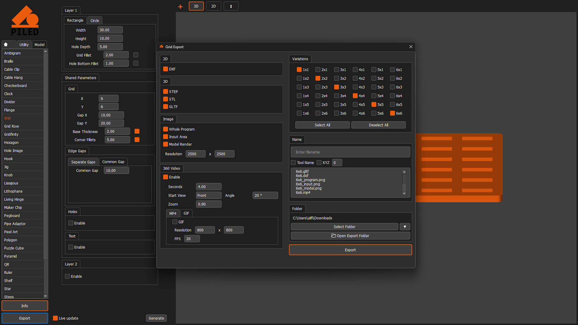 PILED 3D CAD MULTI TOOL Screenshot 1
