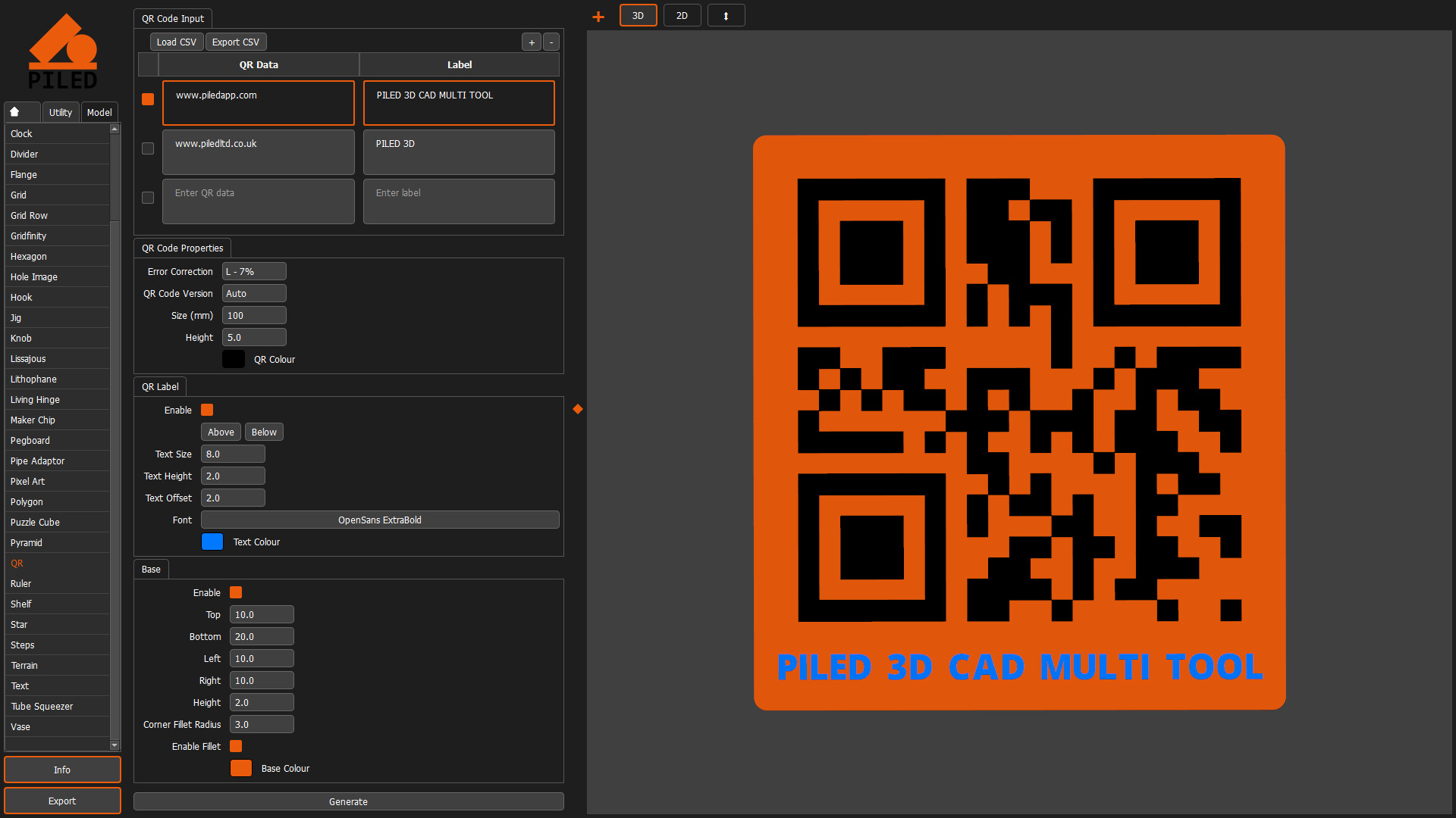 PILED 3D CAD MULTI TOOL Screenshot 0