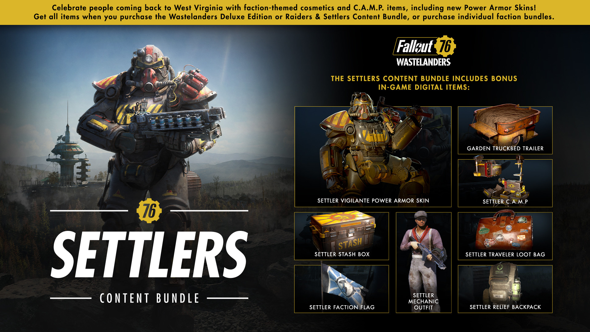 Fallout 76: Settlers Content Bundle Screenshot 0