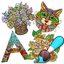 Master of coloring icon