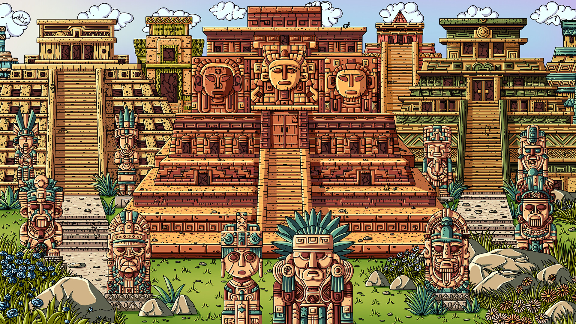 100 Aztec Cats Screenshot 0