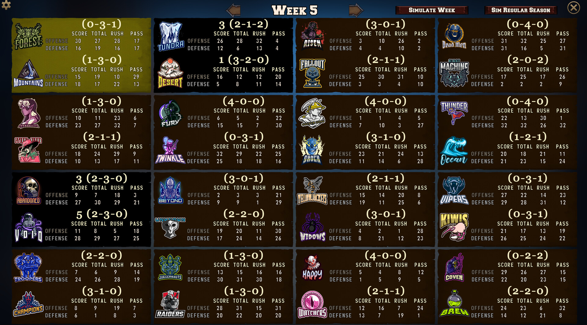 FFFL: Brutalball Manager Screenshot 6