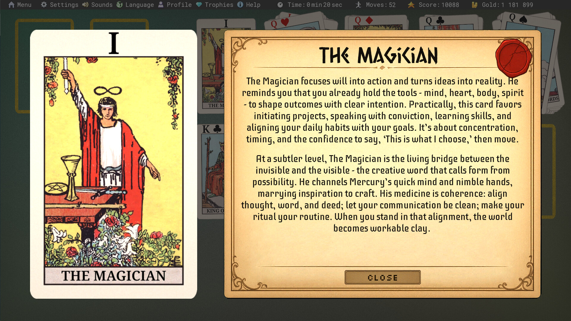 Star and Serpent Solitaire Screenshot 4