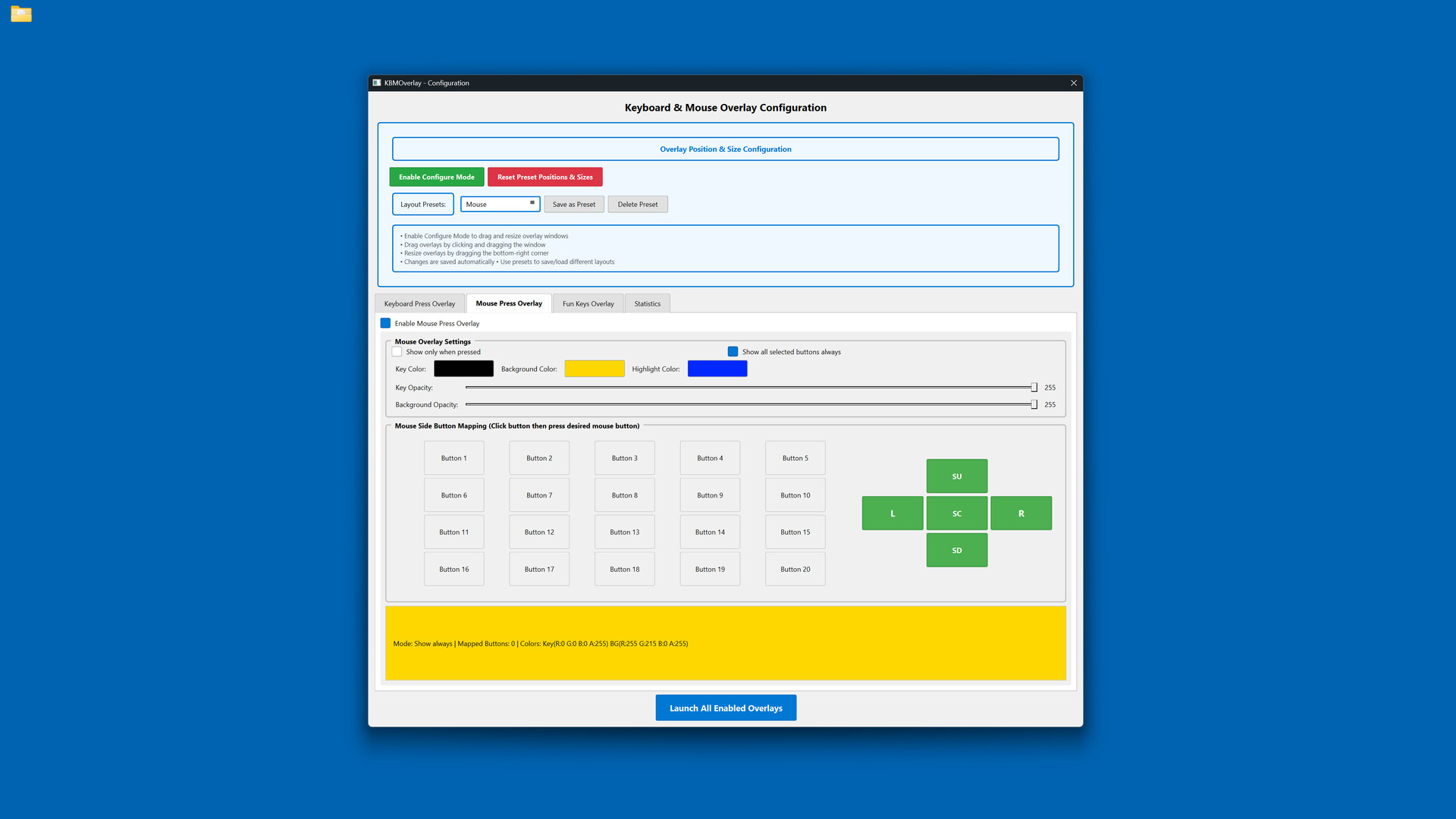 Keyboard & Mouse Overlay Screenshot 1