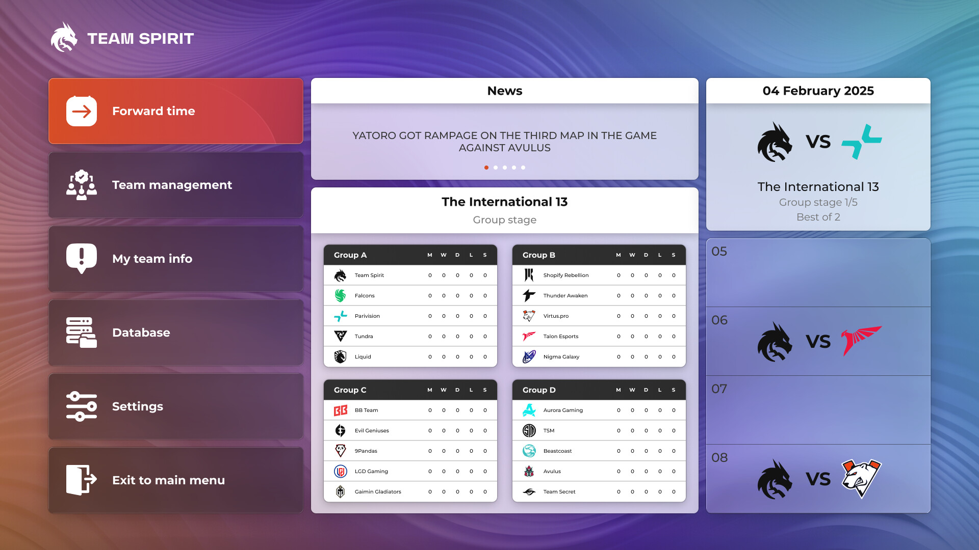 Cybersport Manager Screenshot 0