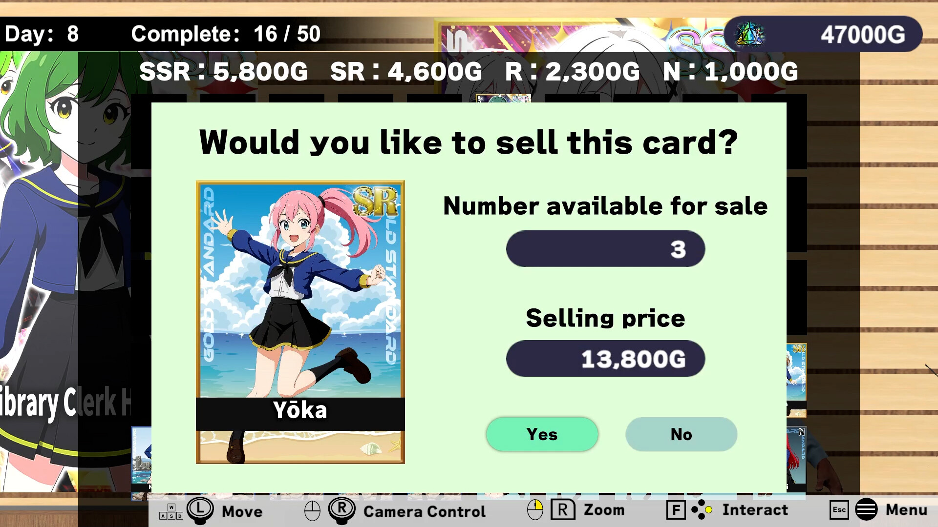 Schoolgirl Card Pull Simulator Screenshot 1