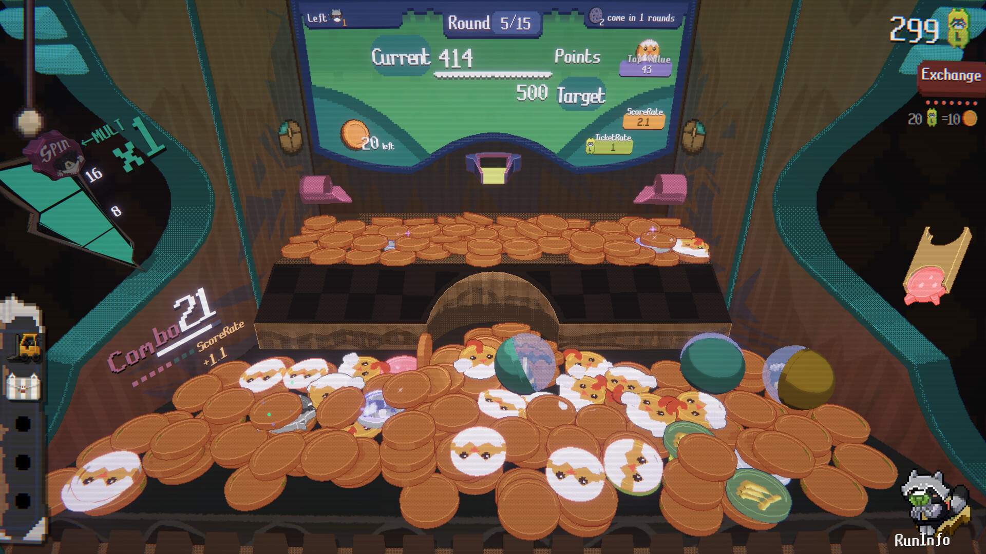 RACCOIN: Coin Pusher Roguelike Demo Screenshot 0