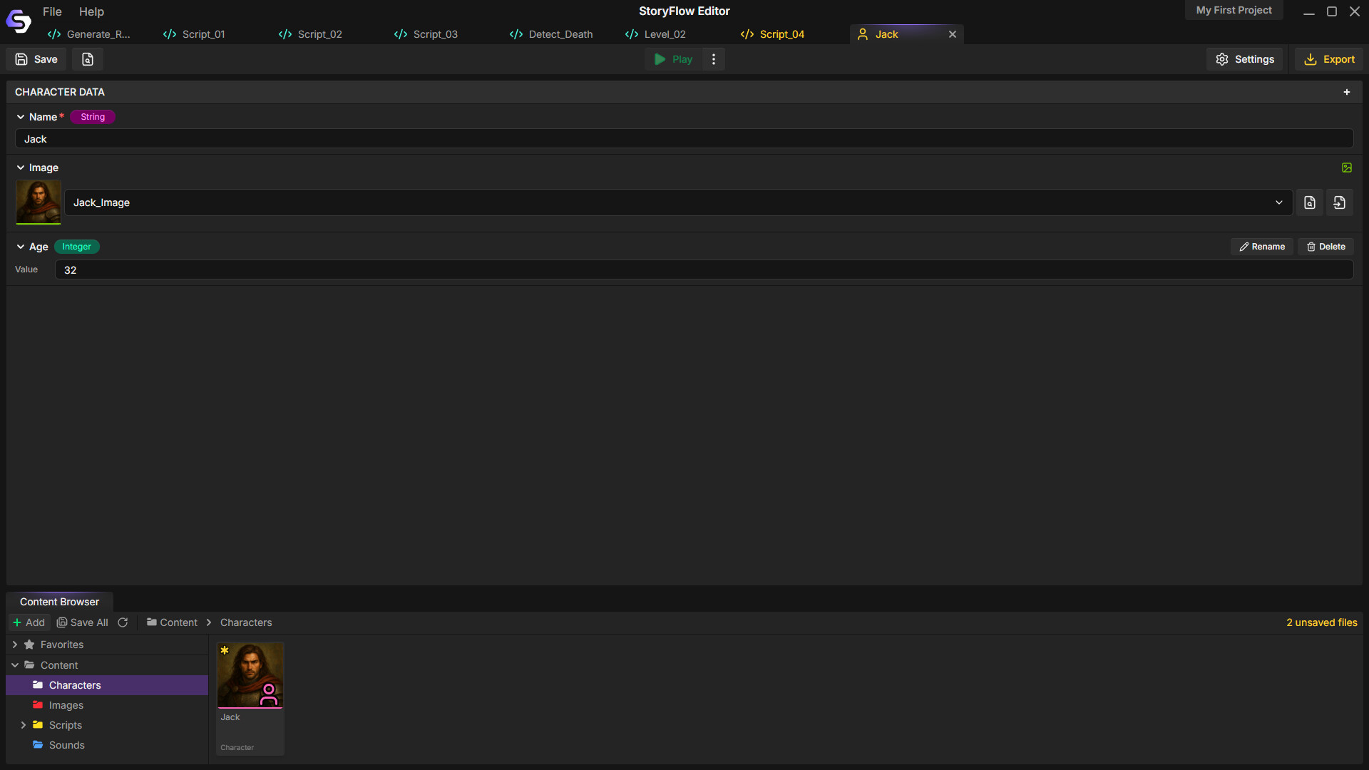 StoryFlow Editor Screenshot 12