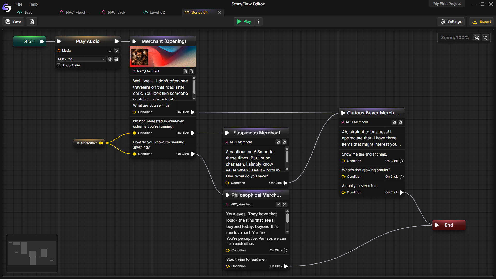 StoryFlow Editor Screenshot 0