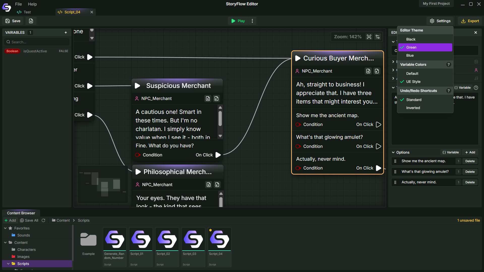 StoryFlow Editor Screenshot 3