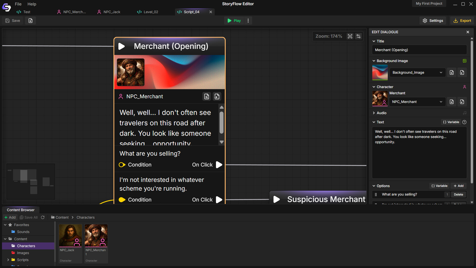 StoryFlow Editor Screenshot 11