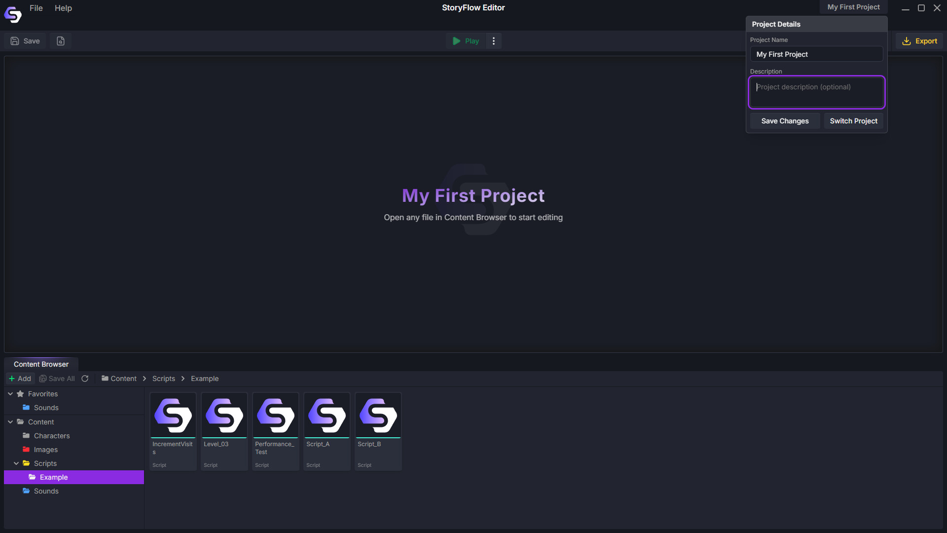 StoryFlow Editor Screenshot 10