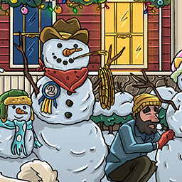 Completed Snowman Competition level. icon