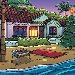 Discovered Brazil Beach Christmas. icon
