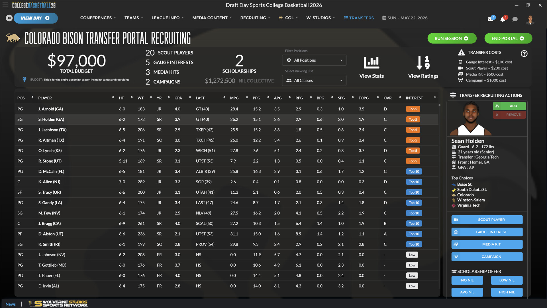 Draft Day Sports: College Basketball 2026 Screenshot 5