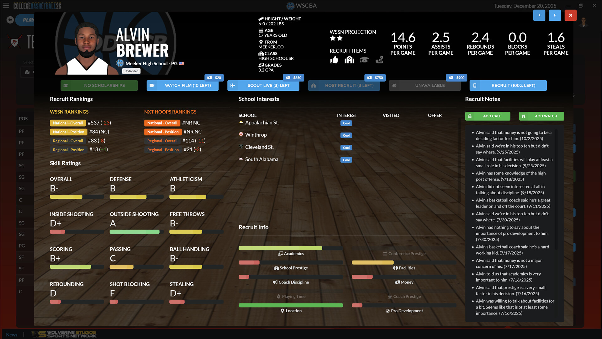 Draft Day Sports: College Basketball 2026 Screenshot 6