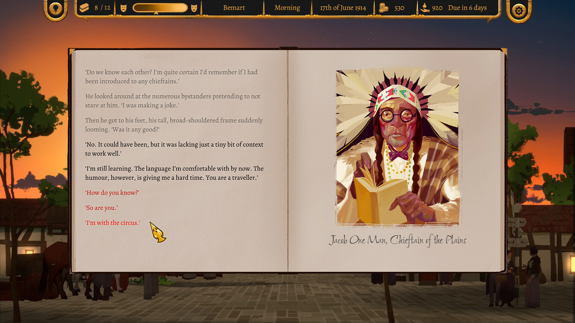 The Great Sassanelli – An Interactive Novel Screenshot 1