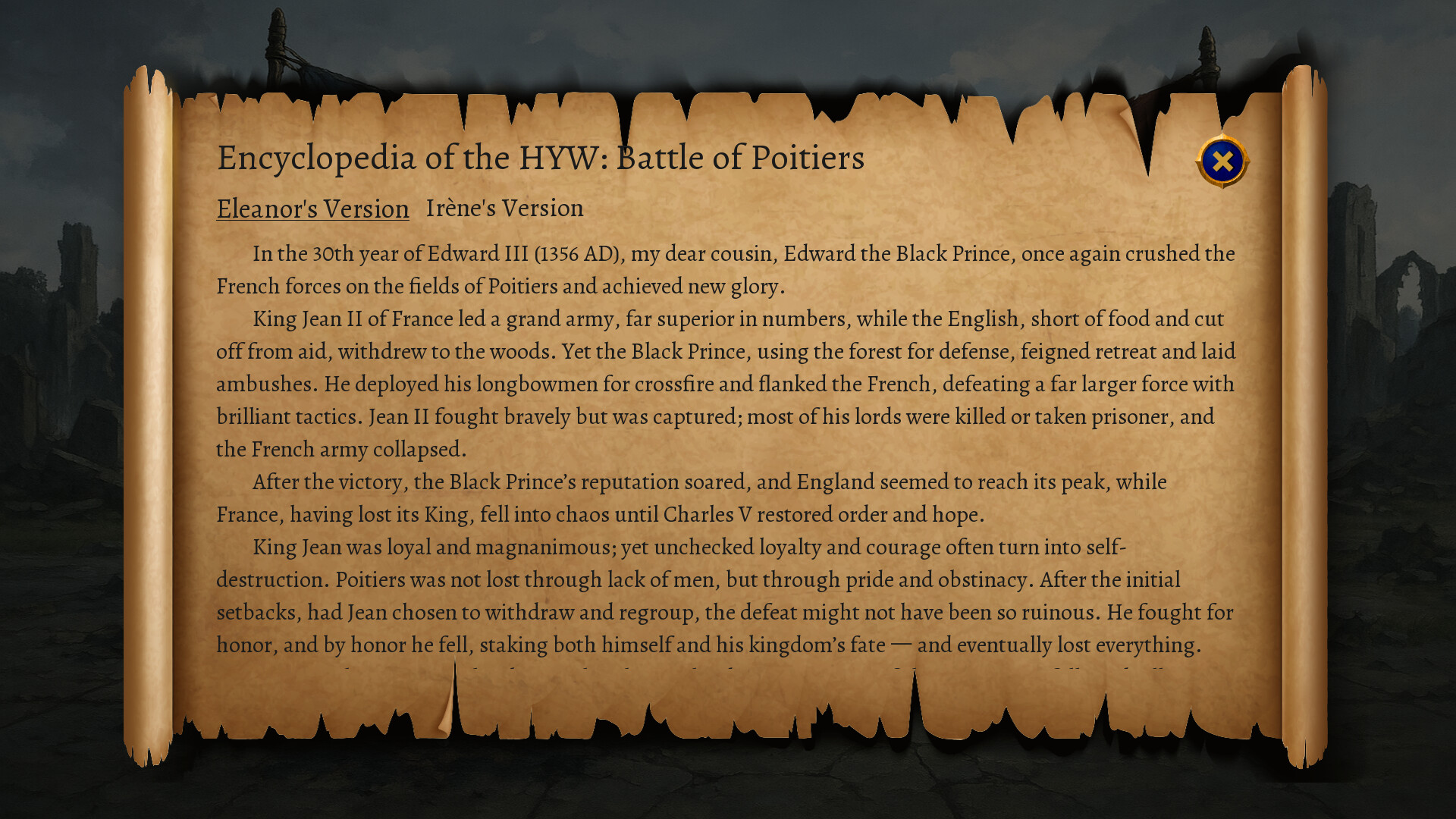 Fire & Crown: A Romantic Tale of the Hundred Years' War Screenshot 8