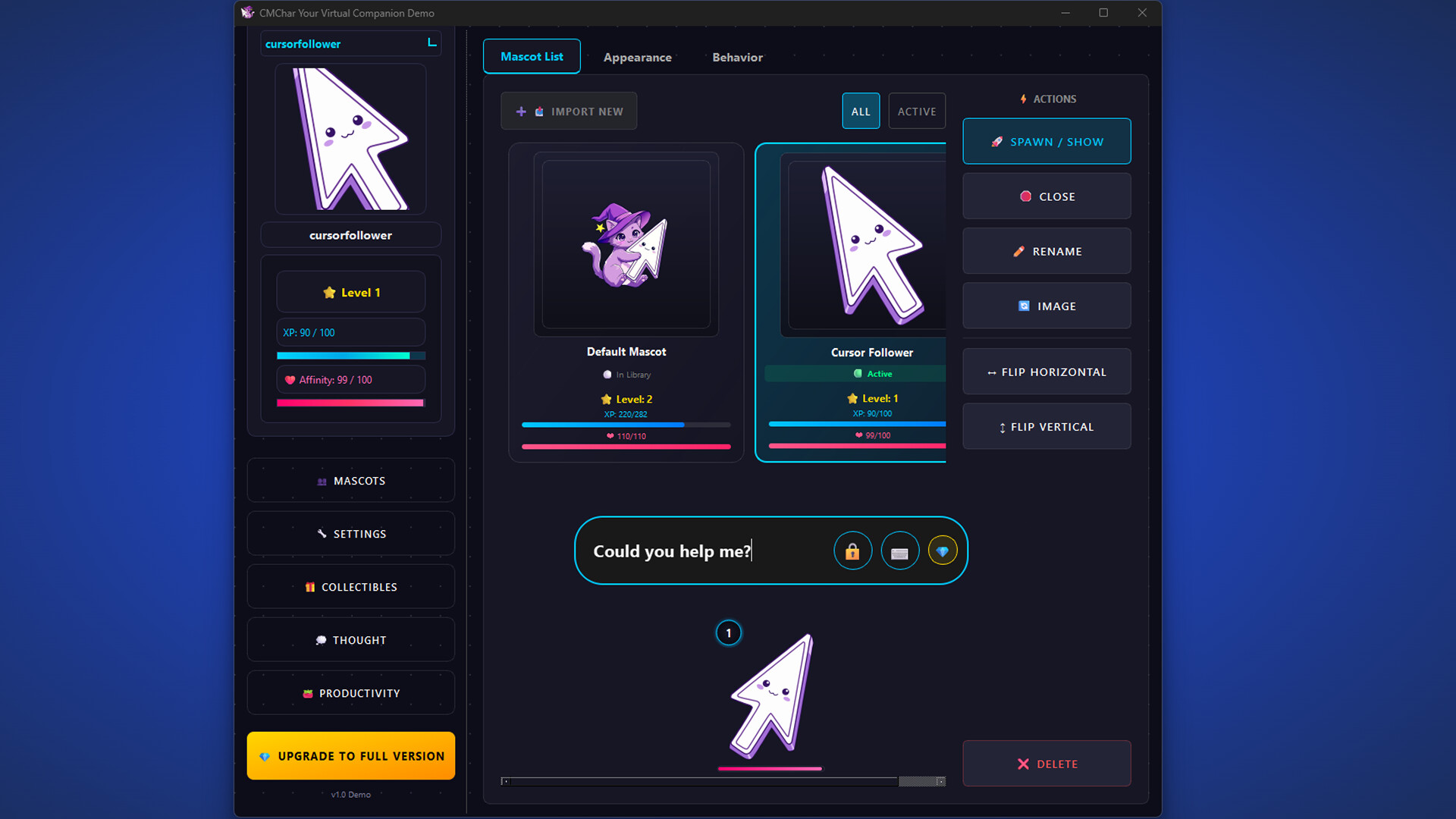 CMChar: Your Virtual Companion Demo Screenshot 3