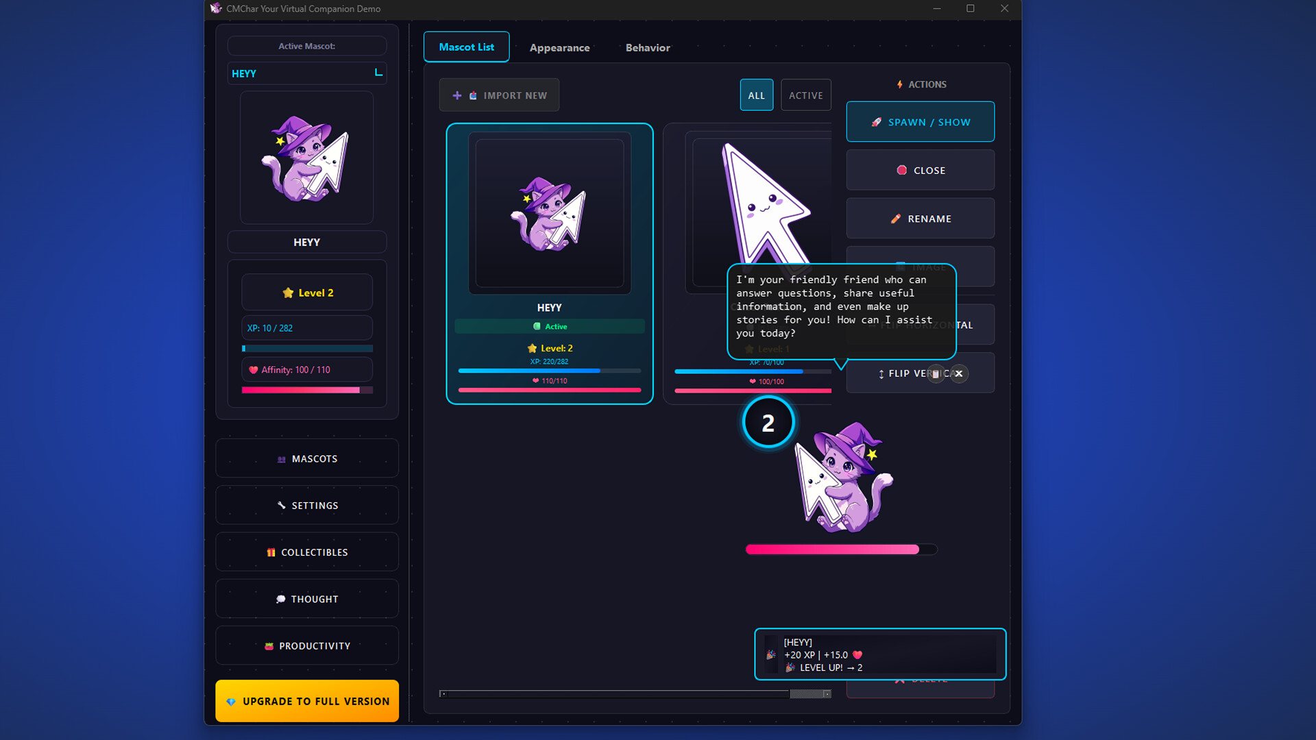 CMChar: Your Virtual Companion Demo Screenshot 1